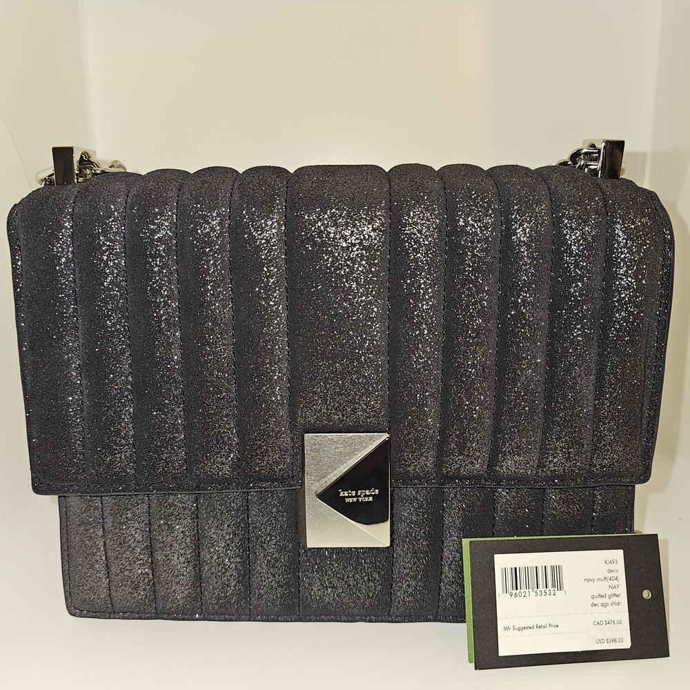 Kate Spade Black Glitter Shoulder Bag NWTs